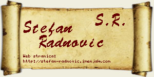 Stefan Radnović vizit kartica